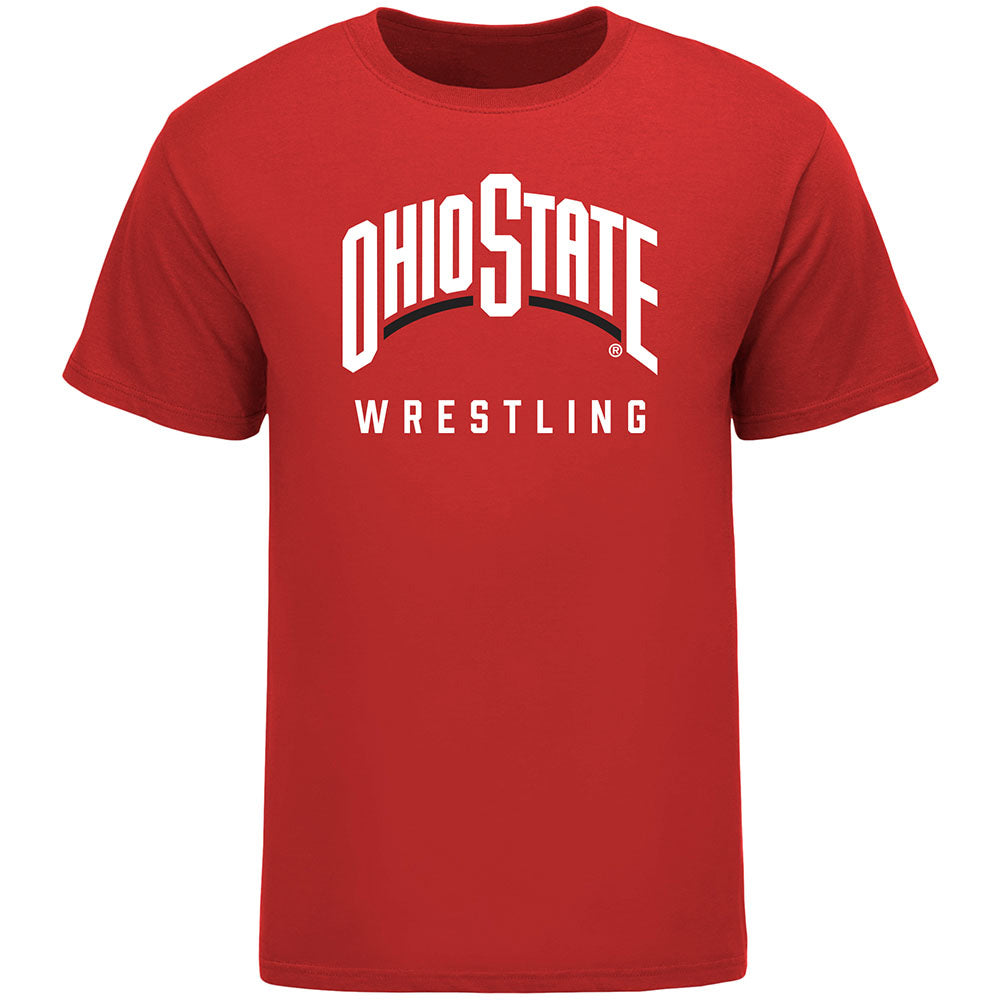 Ohio State Buckeyes Wrestling Scarlet T-Shirt - Front View