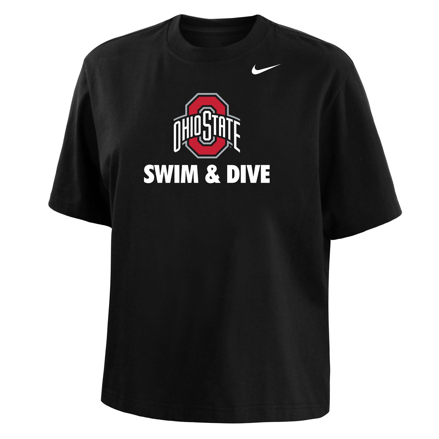 Ohio State Buckeyes Nike Core Swim & Dive Black T-Shirt - Front View