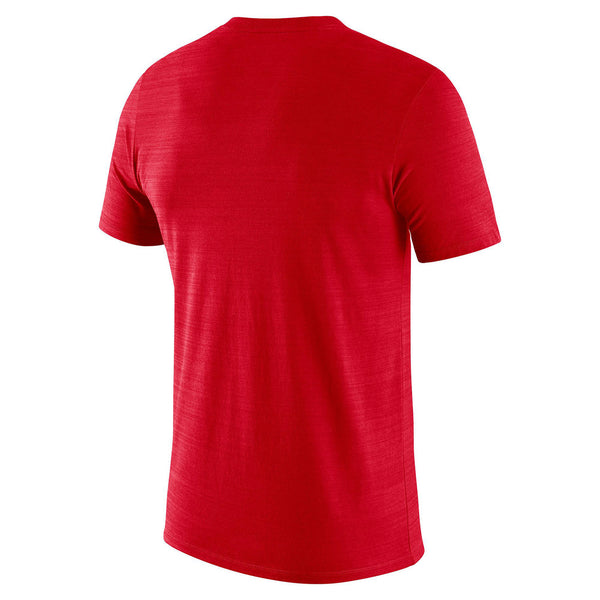 Ohio State Buckeyes Nike  Team Issue Velocity Authentic Scarlet T-Shirt - Back View
