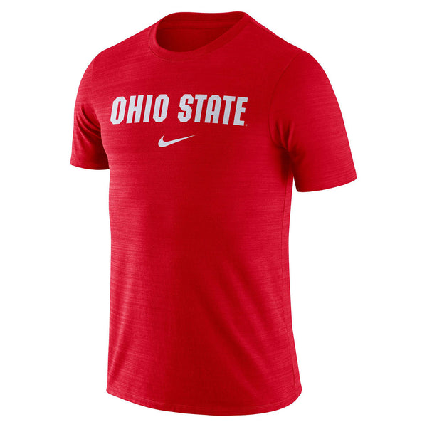 Ohio State Buckeyes Nike  Team Issue Velocity Authentic Scarlet T-Shirt - Front View