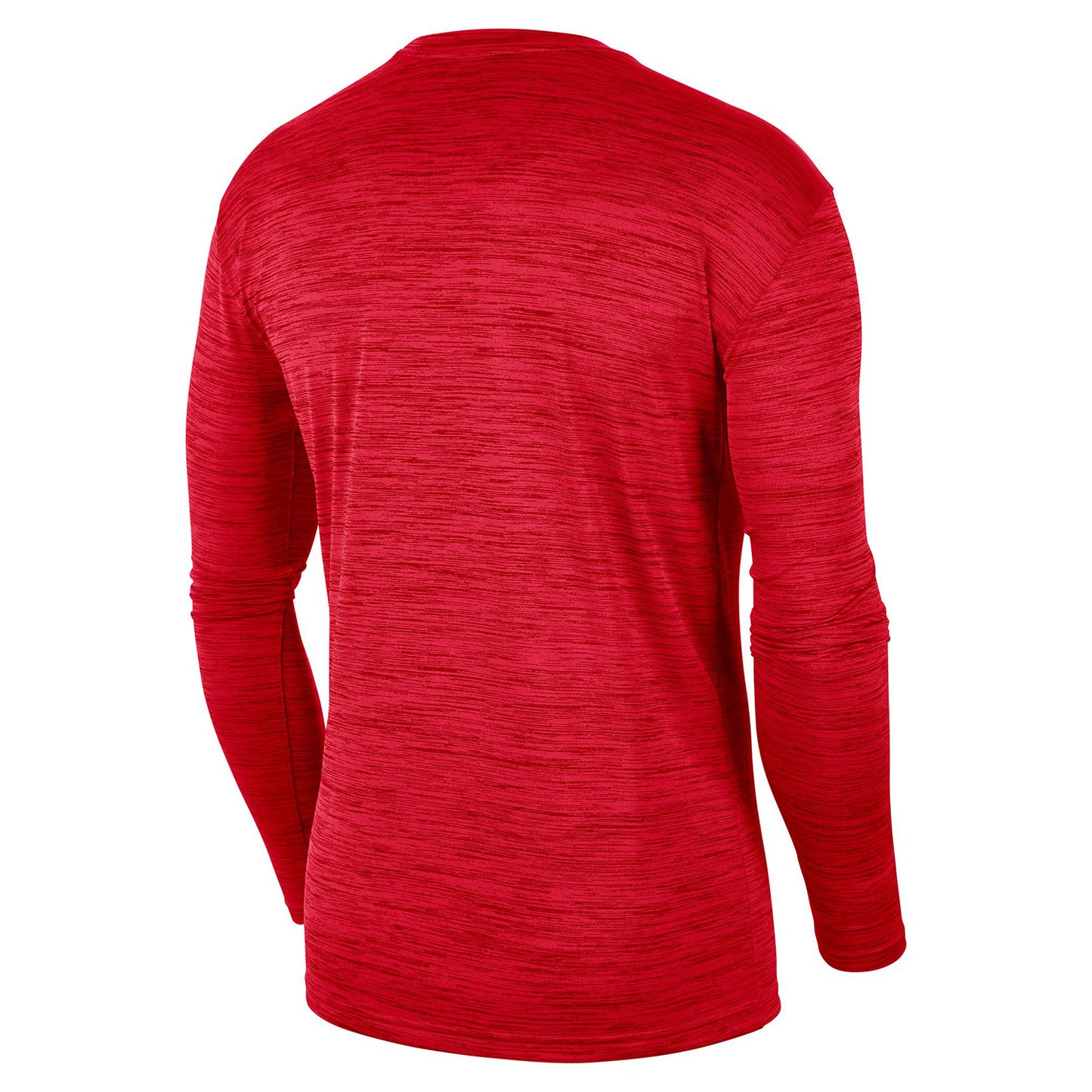 Ohio State Buckeyes Nike Team Issue Velocity Authentic Scarlet Long Sleeve T-Shirt - Back View