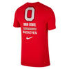 Ohio State Buckeyes Nike Dri-FIT Cotton DNA Scarlet T-Shirt - Back View
