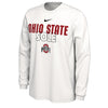 Ohio State Buckeyes Nike Sole Bench Long Sleeve White T-Shirt - Front View