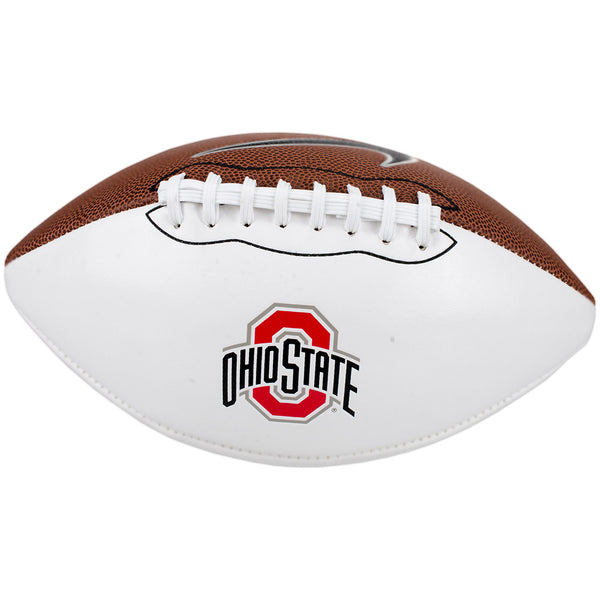 Ohio State Autograph Football in Brown and White - Front View