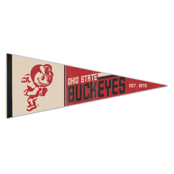 Ohio State Buckeyes Brutus Est. Pennant in Red - Front View