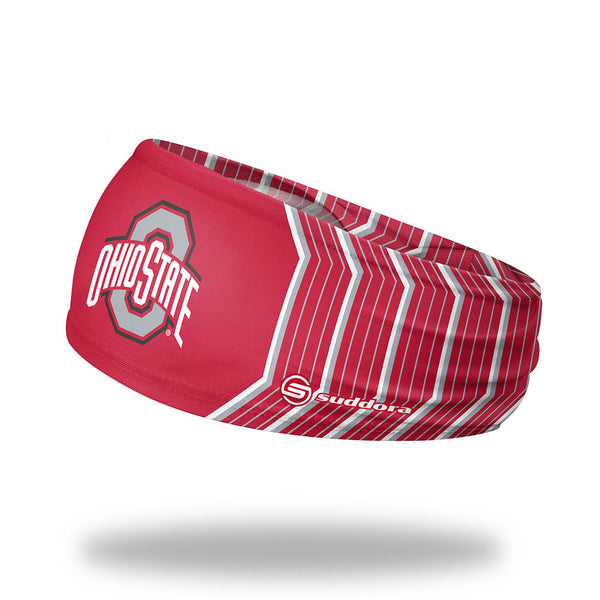 Ohio State Buckeyes Primary Performance Headband in Scarlet - Front View