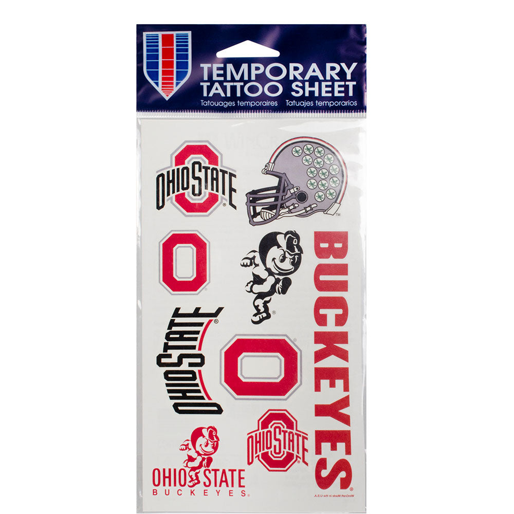 Ohio State Buckeyes Tattoo Variety Pack - Front View