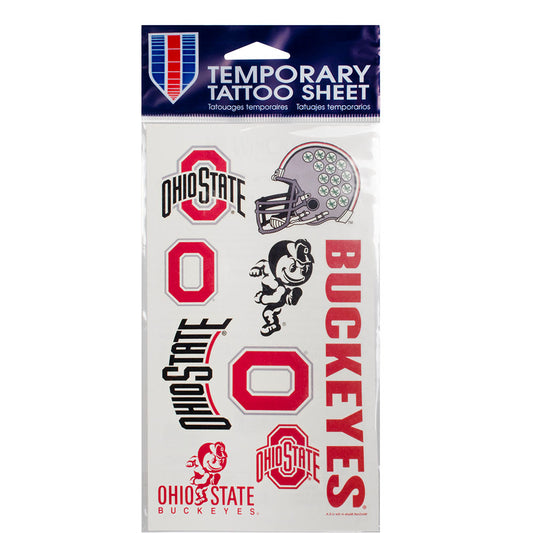 Ohio State Buckeyes Tattoo Variety Pack - Front View