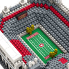 Ohio State Buckeyes Toy BRXLZ Stadium - In Scarlet - Zoomed Overhead View