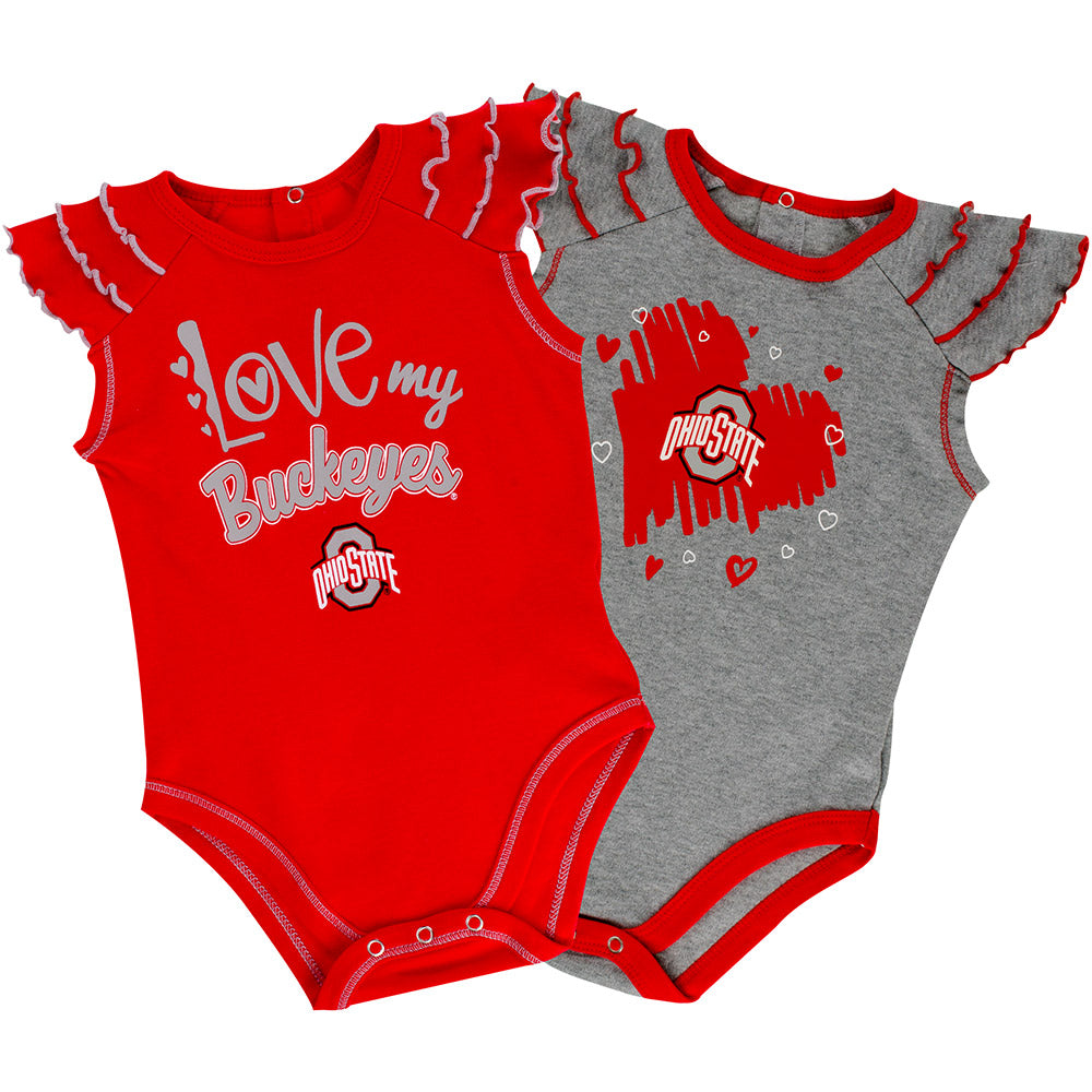 Bradley Braves Infant Game Day Red Short Sleeve One Piece Jumpsuit by