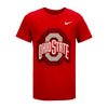 Youth Ohio State Buckeyes Primary Logo Scarlet T-Shirt