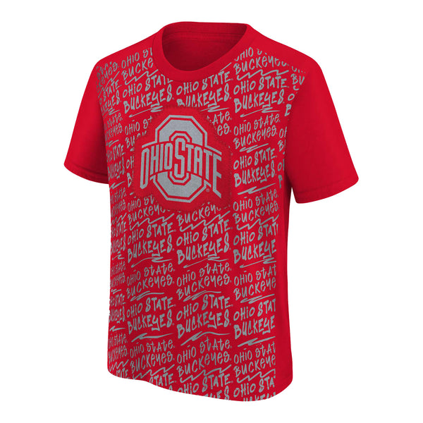 Youth Ohio State Buckeyes Exemplary T-Shirt - In Scarlet - Front View