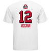 Ohio State Volleyball Student Athlete T-Shirt #12 Meghan McCann in White - Back View