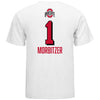 Ohio State Volleyball Student Athlete T-Shirt #1 Sarah Mortbitzer in White - Back View