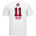 Ohio State Volleyball Student Athlete T-Shirt #11 Sydney Taylor in White - Back View