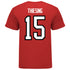Ohio State Buckeyes Men's Hockey Student Athlete #15 Cam Thiesing T-Shirt in Scarlet - Back View