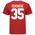 Ohio State Buckeyes Tommy Eichenberg #35 Student Athlete T-Shirt in Scarlet - Back View