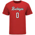 Ohio State Volleyball #0 Buckeyes T-Shirt in Scarlet - Front View