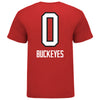 Ohio State Volleyball #0 Buckeyes T-Shirt in Scarlet - Back View