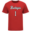Ohio State Volleyball Student Athlete T-Shirt #1 Sarah Morbitzer in Scarlet - Front View