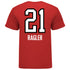 Ohio State Volleyball Student Athlete T-Shirt #21 Zaria Ragler in Scarlet - Back View