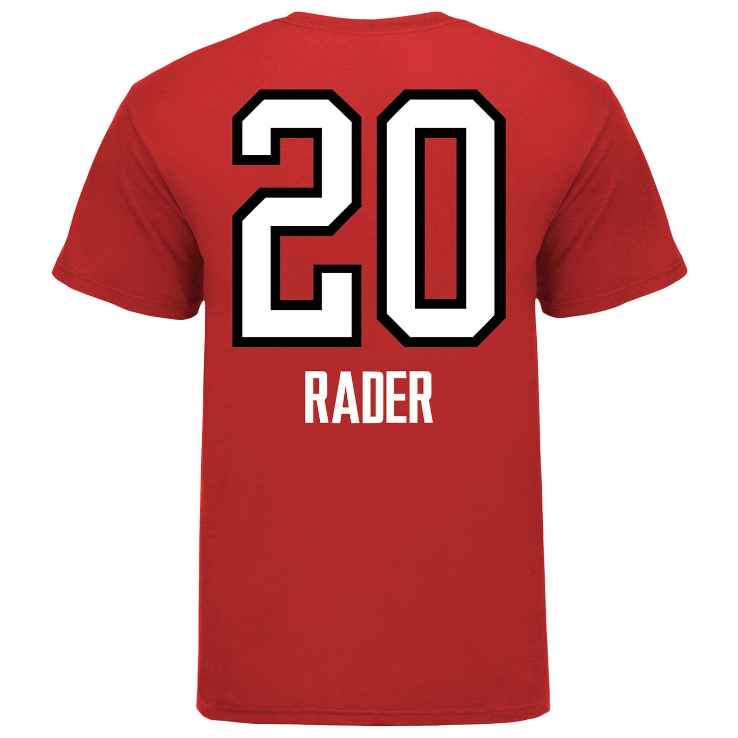 Ohio State Volleyball Student Athlete T-Shirt #20 Rylee Rader in Scarlet - Back View