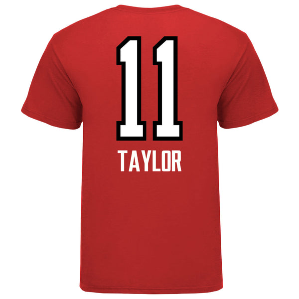 Ohio State Volleyball Student Athlete T-Shirt #11 Sydney Taylor in Scarlet - Back View
