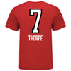 Ohio State Volleyball Student Athlete T-Shirt #7 Chelsea Thorpe in Scarlet - Back View