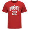 Ohio State Women's Basketball Student Athlete #22 Eboni Walker in Scarlet - Front View