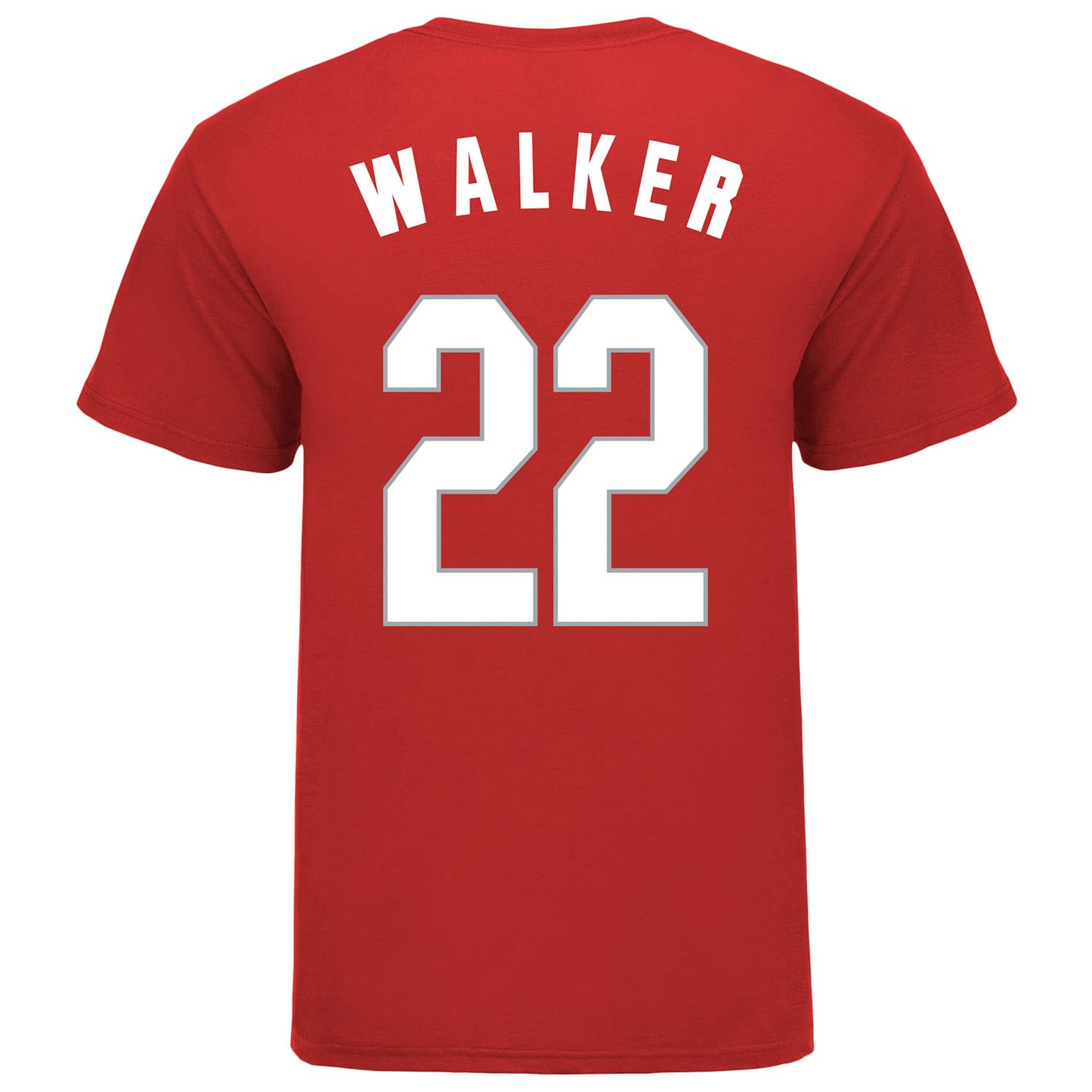 Ohio State Women's Basketball Student Athlete #22 Eboni Walker in Scarlet - Back View