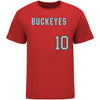 Ohio State Softball Student Athlete T-Shirt #10 Hannah Bryan in Scarlet - Front View