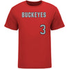Ohio State Softball Student Athlete T-Shirt #3 Kaitlyn Farley in Scarlet - Front View