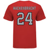 Ohio State Softball Student Athlete T-Shirt #24 Samantha Hackenbracht in Scarlet - Back View