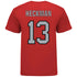 Ohio State Softball Student Athlete T-Shirt #13 Taylor Heckman in Scarlet - Back View