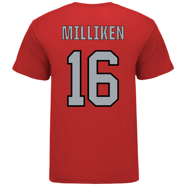 Ohio State Softball Student Athlete T-Shirt #16 Reagan Milliken in Scarlet - Back View