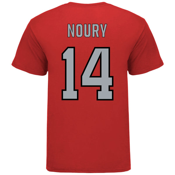 Ohio State Softball Student Athlete T-Shirt #14 Destinee Noury in Scarlet - Back View