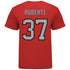 Ohio State Softball Student Athlete T-Shirt #37 Jaycee Ruberti in Scarlet - Back View