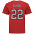 Ohio State Softball Student Athlete T-Shirt #22 Allison Smith in Scarlet - Back View