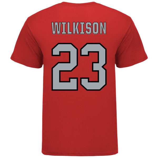 Ohio State Softball Student Athlete T-Shirt #23 Melina Wilkison in Scarlet - Back View