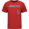 Ohio State Buckeyes Softball Student Athlete T-Shirt #5 Skylar Limon in Scarlet - Front View