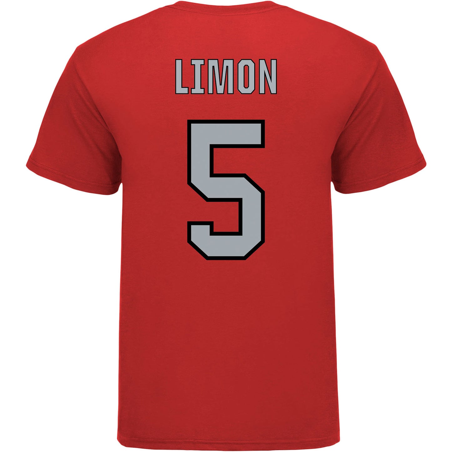 Ohio State Buckeyes Softball Student Athlete T-Shirt #5 Skylar Limon in Scarlet - Back View