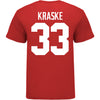 Ohio State Buckeyes Men's Lacrosse Student Athlete #33 Coleman Kraske T-Shirt In Scarlet - Back View