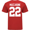 Ohio State Buckeyes Men's Lacrosse Student Athlete #22 Johnny Maccarone T-Shirt In Scarlet - Back View