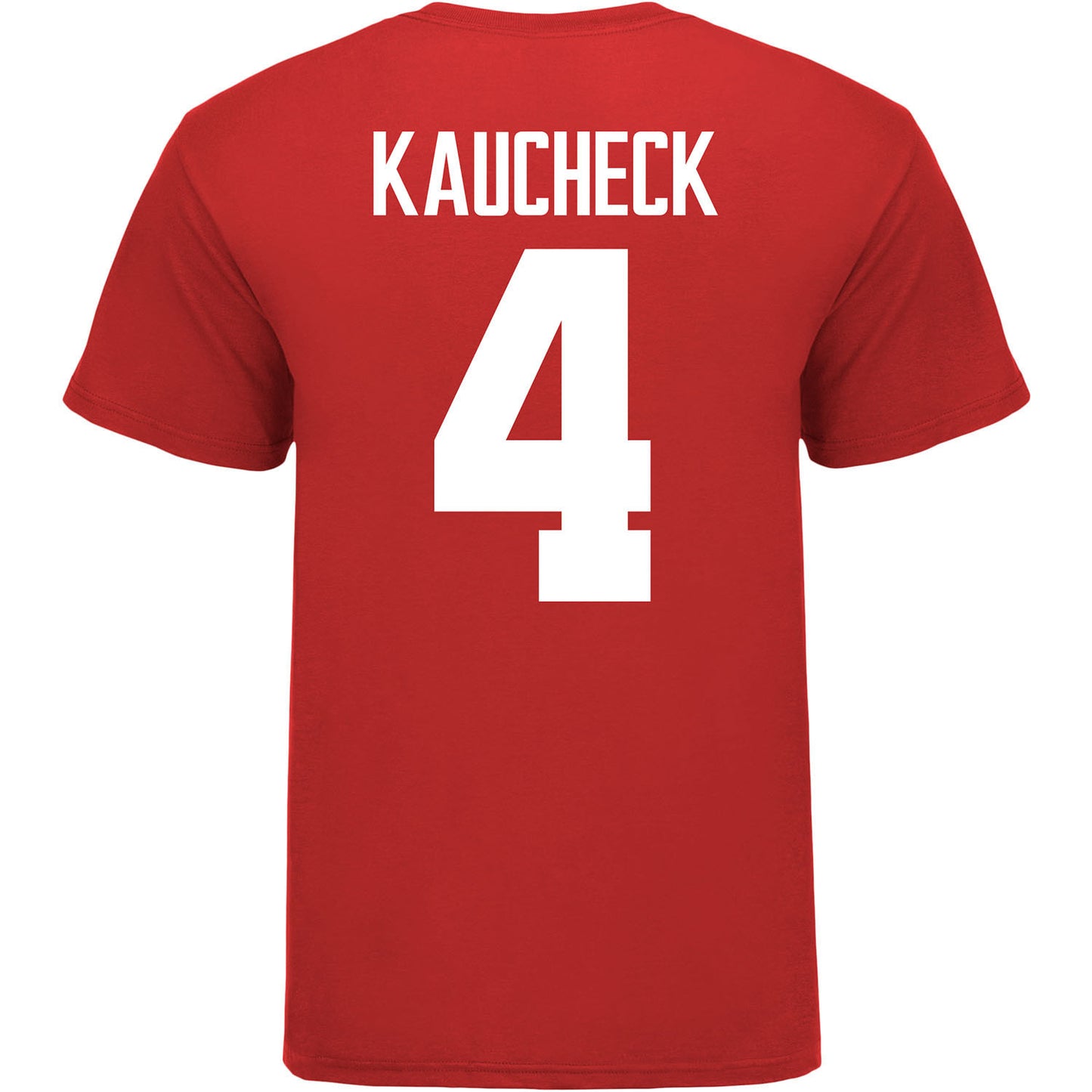 Ohio State Buckeyes Women's Lacrosse Student Athlete #4 Katie Kaucheck T-Shirt - Back View