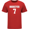 Ohio State Buckeyes Women's Lacrosse Student Athlete #7 Jamie Lasda T-Shirt - Front View
