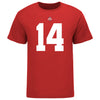 Ohio State Buckeyes Ja'Had Carter #14 Student Athlete T-Shirt - In Scarlet - Front View