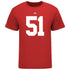 Ohio State Buckeyes Luke Montgomery #51 Student Athlete T-Shirt - In Scarlet - Front View