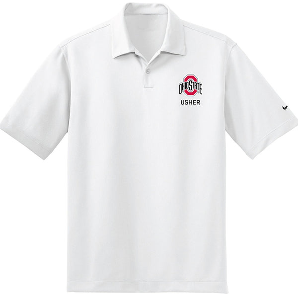 USHER - Ohio State Nike Polo in White - Front View