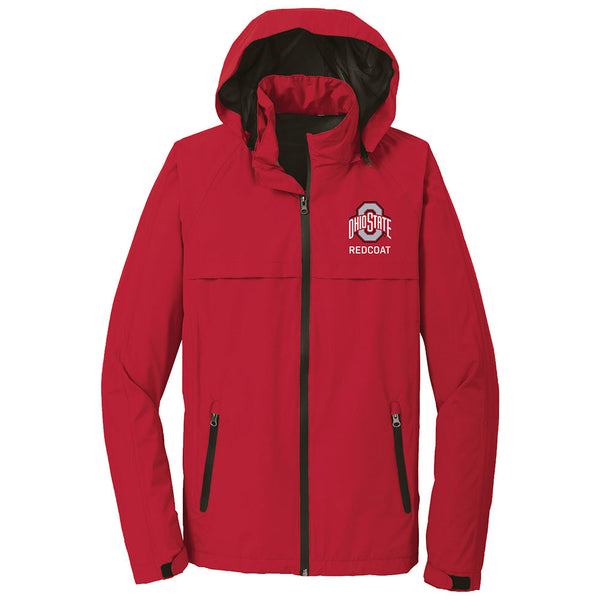 REDCOAT - Ohio State Waterproof Jacket in Red - Front View