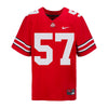 Ohio State Buckeyes Nike #57 Jalen Pace Student Athlete Scarlet Football Jersey - Front View